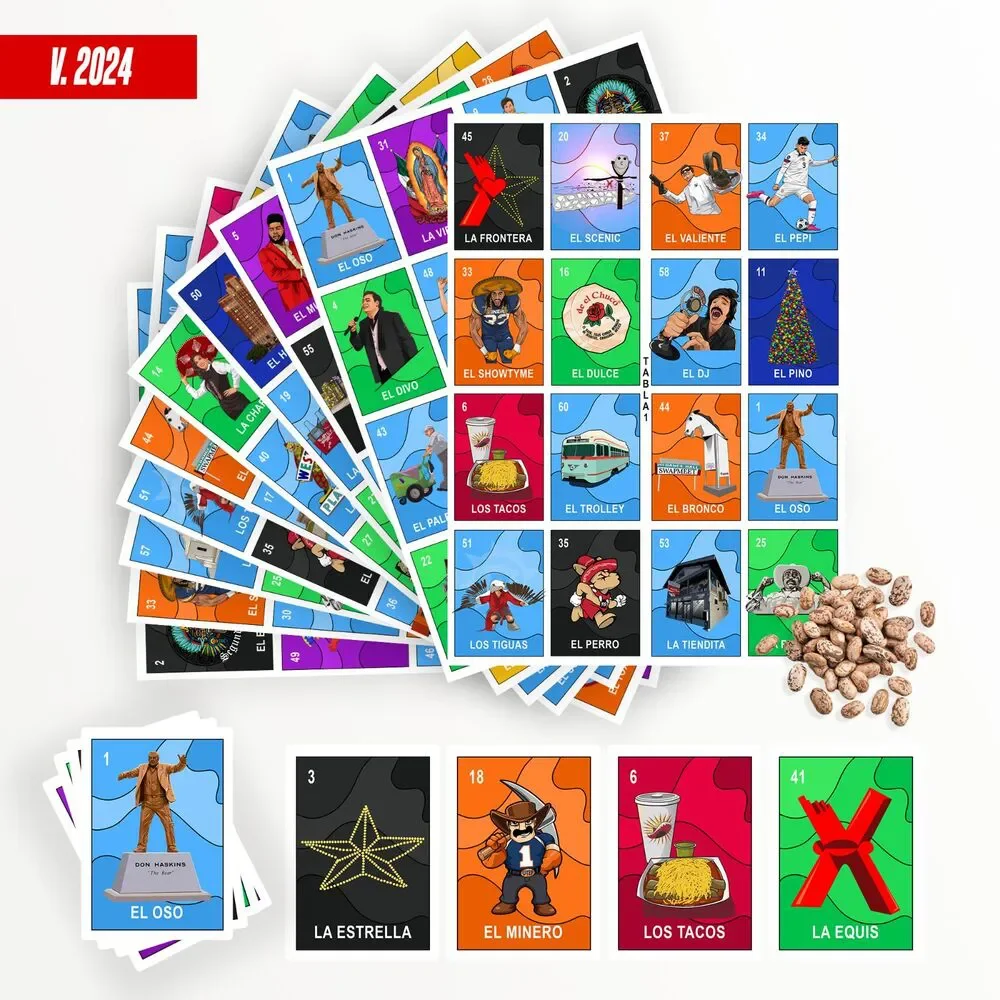 Loteria del Chuco Mexican Bingo Card Game w/ 60 Card NEW 2025 Version - El Paso